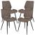 Set patru bucati scaune design Norica DBW 77 x 57,5 x 46 cm  maro inchis [en.casa] HausGarden Leisure