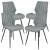 Set patru bucati scaune design Norica DGT  77 x 57,5 x 46 cm gri inchis [en.casa] HausGarden Leisure