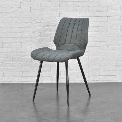 Set patru bucati scaune design Norica DGT  77 x 57,5 x 46 cm gri inchis [en.casa] HausGarden Leisure