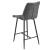Scaune bar Noni 2 set 2 buc metal/imitatie piele gri inchis [en.casa] HausGarden Leisure