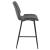 Scaune bar Noni 2 set 2 buc metal/imitatie piele gri inchis [en.casa] HausGarden Leisure