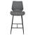 Scaune bar Noni 2 set 2 buc metal/imitatie piele gri inchis [en.casa] HausGarden Leisure
