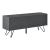 Comoda Bollebygd DG cu 2 usi Push-Open gri inchis/negru [en.casa] HausGarden Leisure