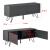 Comoda Bollebygd DG cu 2 usi Push-Open gri inchis/negru [en.casa] HausGarden Leisure