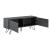 Comoda Bollebygd DG cu 2 usi Push-Open gri inchis/negru [en.casa] HausGarden Leisure