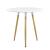 [en.casa]® Masa design rotund - ø 80 cm 3 persoane -  alba HausGarden Leisure