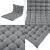 Perna podea Delia HG 120 x 60 cm gri deschis [en.casa] HausGarden Leisure