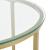 Masuta living Alavieska Gold rotunda cu blat sticla [en.casa] HausGarden Leisure