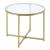 Masuta living Alavieska Gold rotunda cu blat sticla [en.casa] HausGarden Leisure