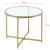 Masuta living Alavieska Gold rotunda cu blat sticla [en.casa] HausGarden Leisure