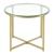 Masuta living Alavieska Gold rotunda cu blat sticla [en.casa] HausGarden Leisure