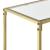Masa consola Alajarvi G 100 x 35 x 80 cm otel/sticla auriu [en.casa] HausGarden Leisure