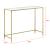 Masa consola Alajarvi G 100 x 35 x 80 cm otel/sticla auriu [en.casa] HausGarden Leisure