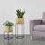 Suport flori Juprelle 2 bucati masuri diferite metal negru/auriu [en.casa] HausGarden Leisure
