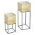 Suport flori Juprelle 2 bucati masuri diferite metal negru/auriu [en.casa] HausGarden Leisure