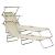 Set doua bucati sezlong pat ArgozeloB cu spatar reglabil si parasolar bej [casa.pro] HausGarden Leisure
