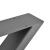 Picioare masa Model X6 gri metal 79 x 72 cm [en.casa] HausGarden Leisure