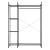 Dulap haine cu 4 rafturi 75 Kg negru 150 x 110 x 40 cm [en.casa] HausGarden Leisure
