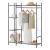 Dulap haine cu 4 rafturi 75 Kg negru 150 x 110 x 40 cm [en.casa] HausGarden Leisure