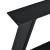 Set Model1 California 2 bucati picioare masa 40 x 10 x 40 cm metal/negru [en.casa] HausGarden Leisure