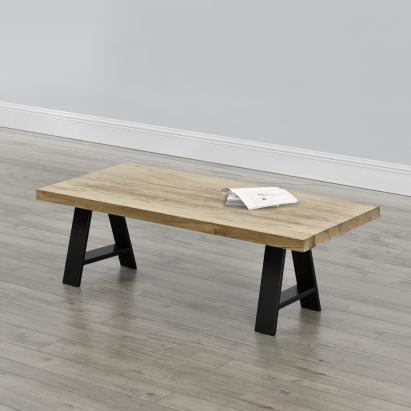 Set Model1 California 2 bucati picioare masa 40 x 10 x 40 cm metal/negru [en.casa] HausGarden Leisure