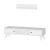 Comoda TV cu raft perete Egebjerg 35x130x40cm alb [en.casa] HausGarden Leisure
