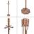Set accesorii semineu Dovre 80 x 17,5 cm metal bronz [en.casa] HausGarden Leisure