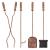 Set accesorii semineu Dovre 80 x 17,5 cm metal bronz [en.casa] HausGarden Leisure