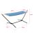 Hamac cu suport Valeta BG negru/albastru cu dungi 120 Kg [en.casa] HausGarden Leisure