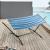 Hamac cu suport Valeta BG negru/albastru cu dungi 120 Kg [en.casa] HausGarden Leisure