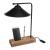 Tischleuchte Folkestone E27 Massivholz Metall Schwarz / Holz [lux.pro] HausGarden Leisure