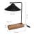 Tischleuchte Folkestone E27 Massivholz Metall Schwarz / Holz [lux.pro] HausGarden Leisure