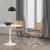 Set 2 bucati scaune, en.casa, Gamvik, 83 x 50 x 54 cm, piele sintetica, ratan, metal, maro, culoarea cromului, cu suprafata sezut capitonata HausGarden Leisure