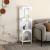 Raft, en.casa, PXSL-0149 Akaa, 133 x 35 x 35 cm, otel, alb, 5 kg, de sine statator, cu 4 polite depozitare HausGarden Leisure