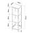 Raft, en.casa, PXSL-0149 Akaa, 133 x 35 x 35 cm, otel, alb, 5 kg, de sine statator, cu 4 polite depozitare HausGarden Leisure