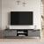 Comoda TV Lempaala 39x160x35cm cu 2 rafturi efect beton/negru [en.casa] HausGarden Leisure