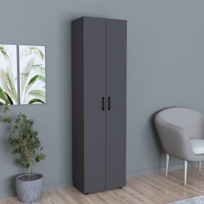 Dulap multifunctional Åsnes 178x49x32cm cu 5 rafturi antracit [en.casa] HausGarden Leisure