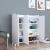 Comoda Sirdal 103,5x90x30cm alb cu 3 usi [en.casa] HausGarden Leisure