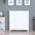 Comoda Sirdal 103,5x90x30cm alb cu 3 usi [en.casa] HausGarden Leisure