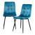 Set 2 scaune bucatarie Lexnitz turcoaz negru [en.casa] HausGarden Leisure