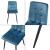 Set 2 scaune bucatarie Lexnitz turcoaz negru [en.casa] HausGarden Leisure