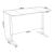 Birou cu inaltime reglabila Kento 140x60x73-118cm alb [pro.tec] HausGarden Leisure