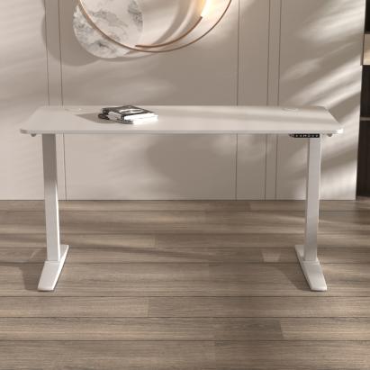 Birou cu inaltime reglabila Kento 140x60x73-118cm alb [pro.tec] HausGarden Leisure