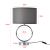 Lampa de masa 42cm crom/gri [lux.pro] HausGarden Leisure