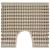Set covoraș de baie lucrat manual, natural și alb, iută textil GartenMobel Dekor