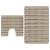 Set covoraș de baie lucrat manual, natural și alb, iută textil GartenMobel Dekor