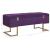Banchetă cu un compartiment de depozitare violet 105cm catifea GartenMobel Dekor