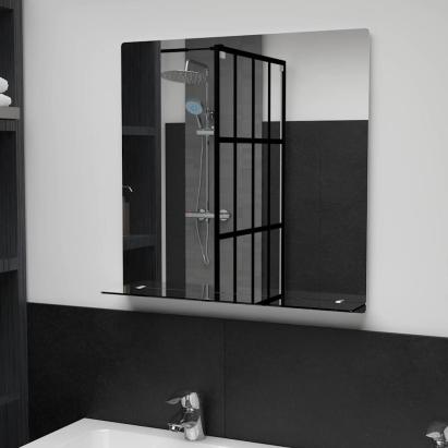 Oglindă de perete cu raft, 60 x 60 cm, sticlă securizată GartenMobel Dekor