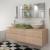 Set de mobilier de baie cu 7 piese și chiuvete incluse, bej GartenMobel Dekor