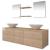 Set de mobilier de baie cu 7 piese și chiuvete incluse, bej GartenMobel Dekor